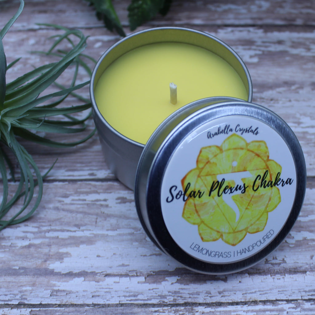 Solar Plexus Chakra Tin Candle